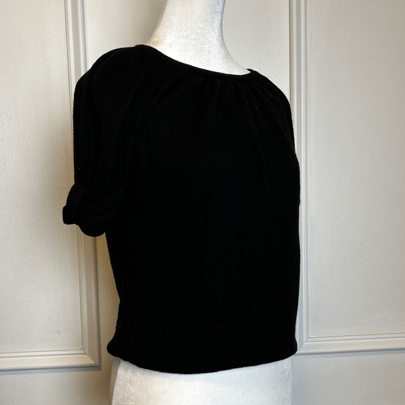 Moschino love black wool top with bows on the sleeve - Picture 2 of 4